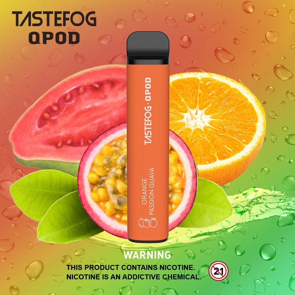 Fruit Flavor Hookah Pen Tastefog Qpod 2000 Puffs Disposable/Chargeable Vape Bar Electronic Cigarette