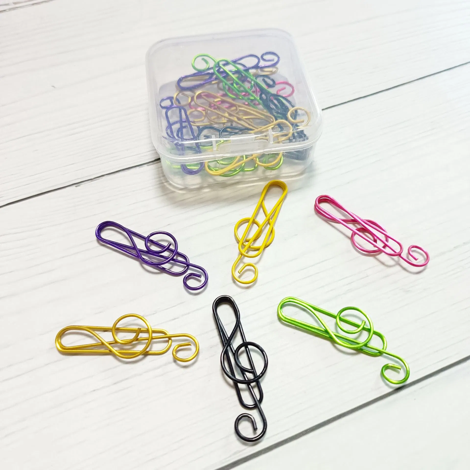 Wholesale/Supplier High quality/High cost performance  Custom Logo Printing Bookmark Cheap Stainless Steel Metal Paper Clip