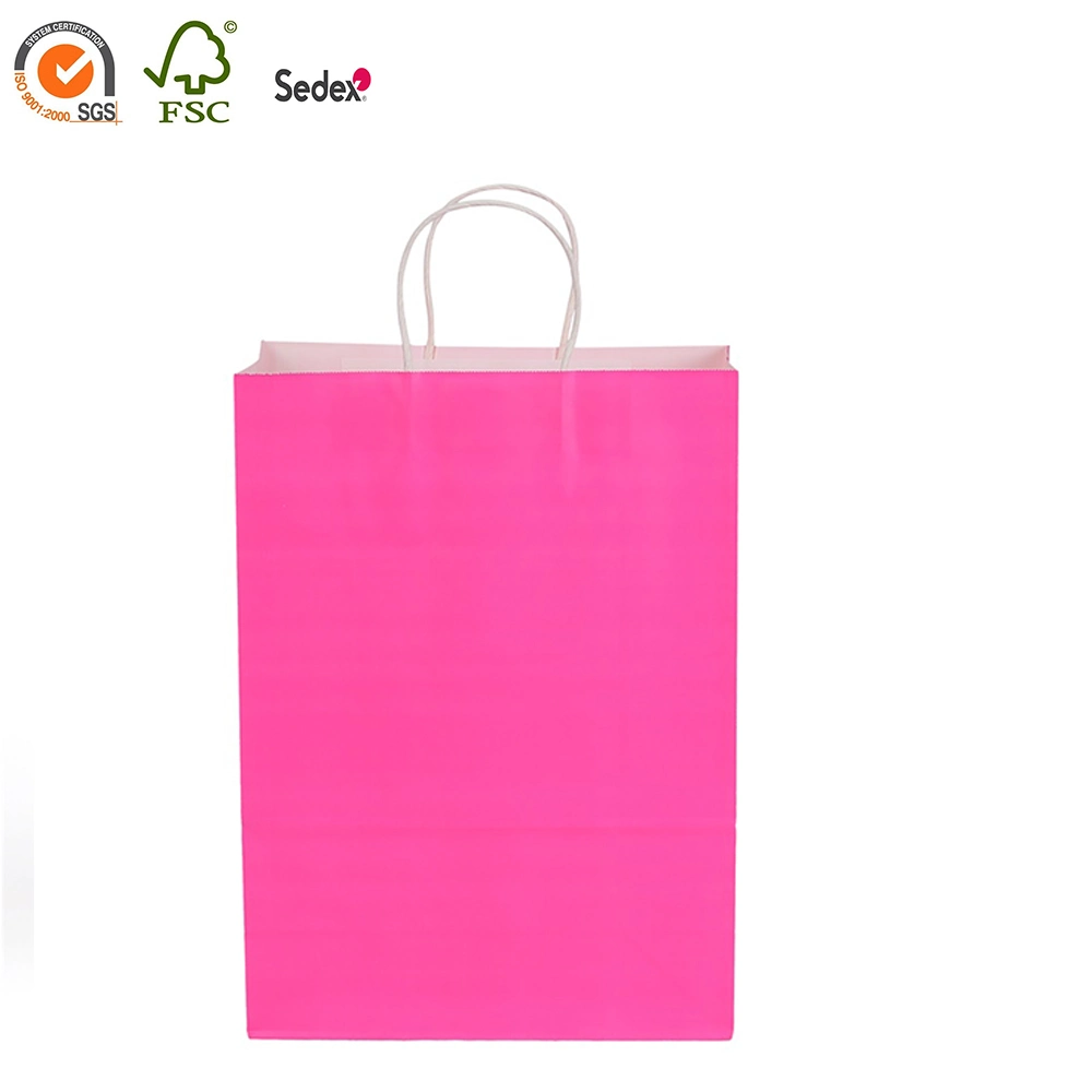 Chinese Manufacturers Color Printing White Kraft Wedding Paper Gift Bags