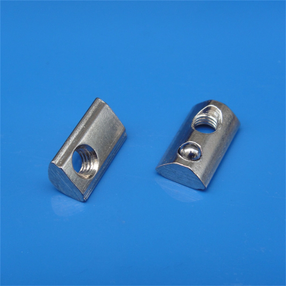 Plating Steel Spring Block Drop in T-Nut T-Slot W Ball Spring Nut