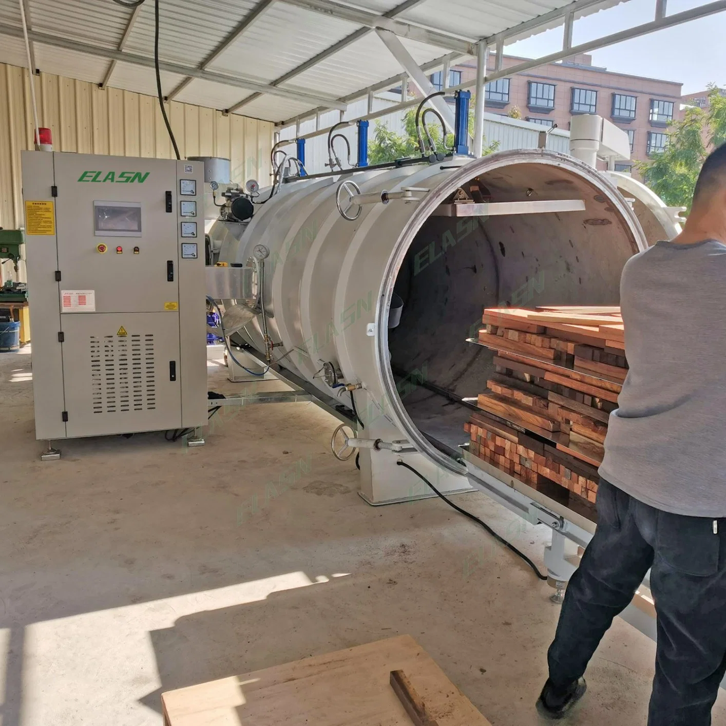 Generador de alta frecuencia de radiofrecuencia Elasn 5kw uso con HF Secador de vacío de madera para máquina de carpintería