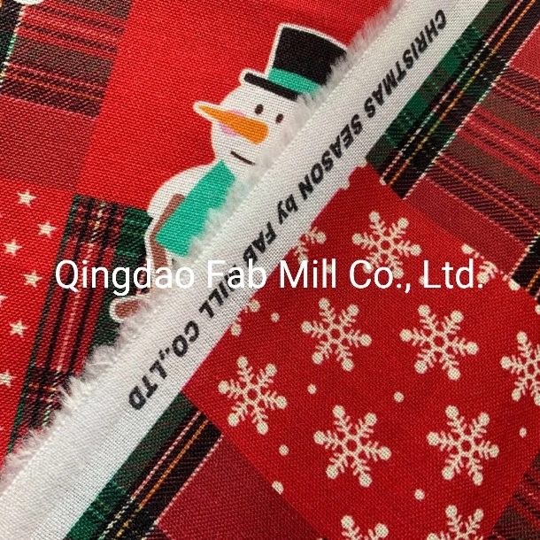 Digital Printed Cotton Fabric for Patchwork and Quilt Christmas Season