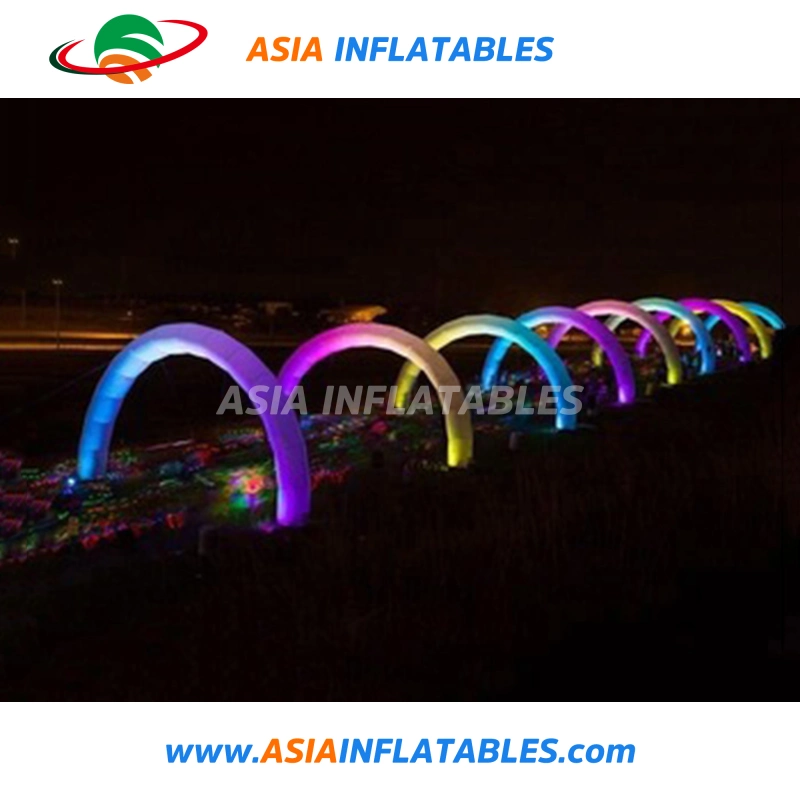 Arco de Iluminação Inflável LED para Exteriores, Arco de Entrada Inflável para Publicidade.