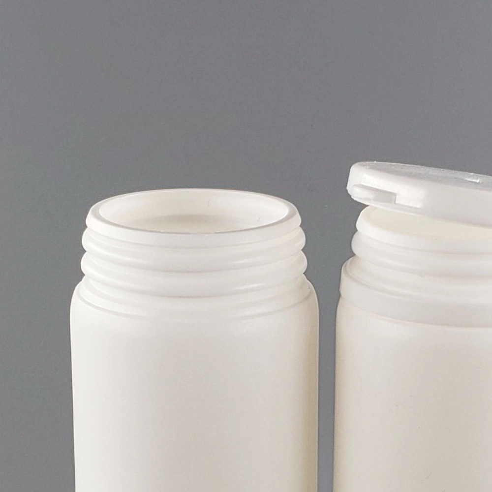 HDPE 70ml Plastic Jar Round Capsule Bottle with Flip Top Cap