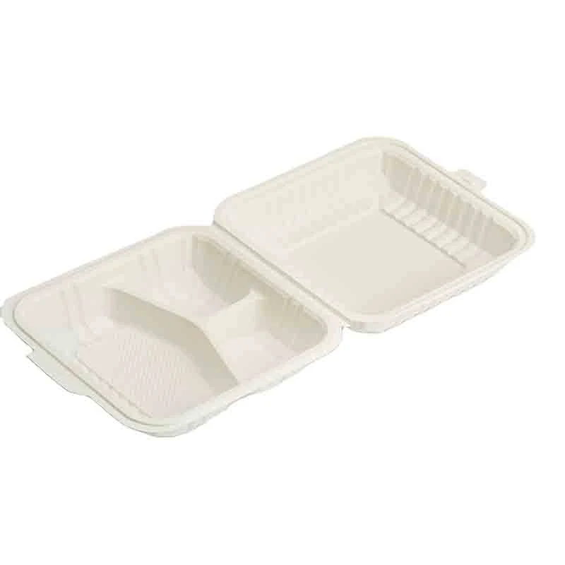 New Arrival Recycled Materials Food Containers with Lid Lunch Box Corn Starch for Snack Dish