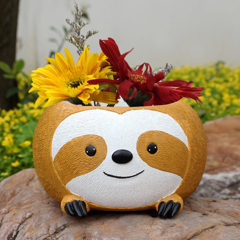 Cute Custom Sloth Succulent Flower Pot Garden Planter