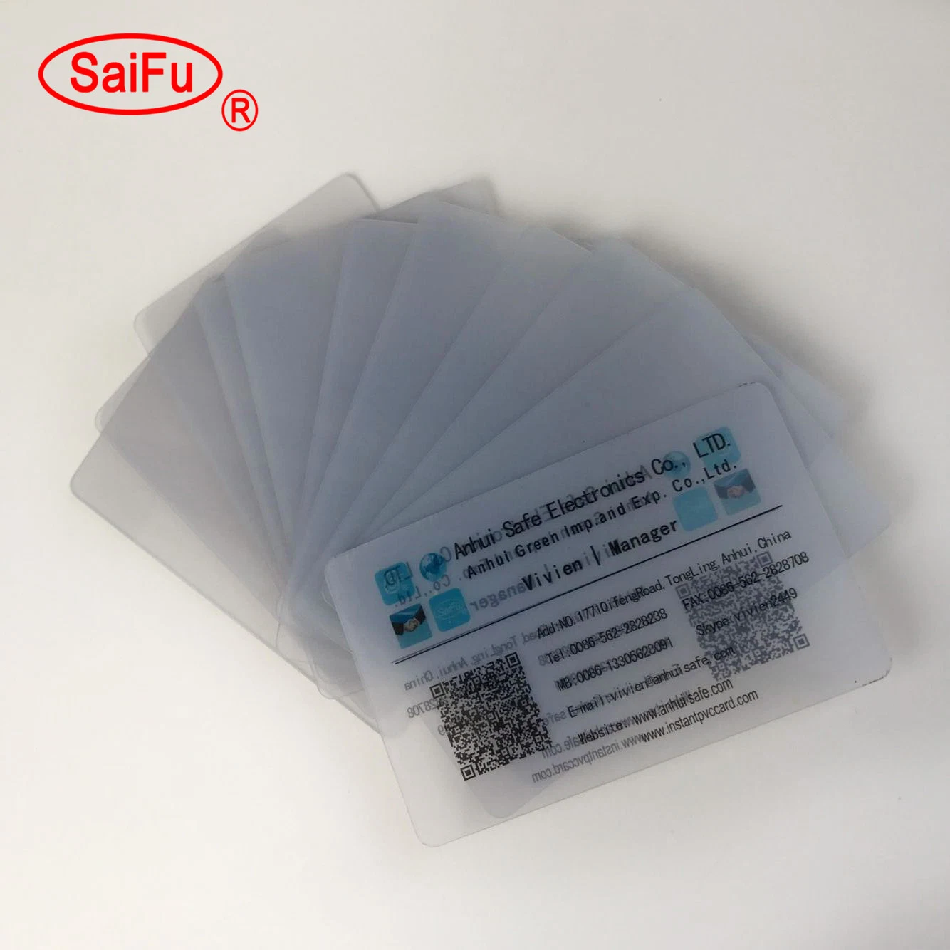 Blank Inkjet Printable Transparent PVC Card Cr80 Size