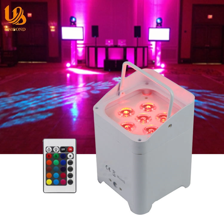 6 x 15 W Akkuleistung RGBWA UV 6in1 Vollfarben-Wireless-Steuerung LED PAR Light für DJ