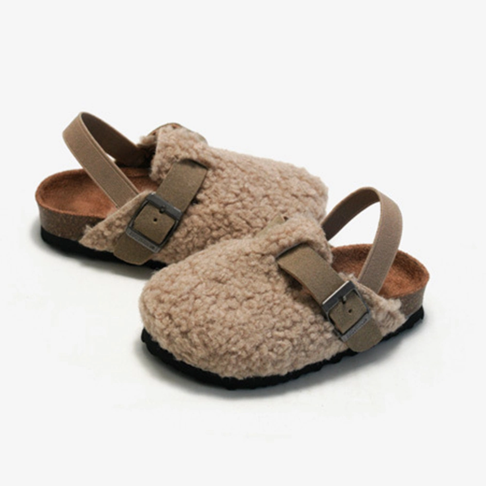 Custom Children Fashion Cork Sole Winter Cotton Slippers