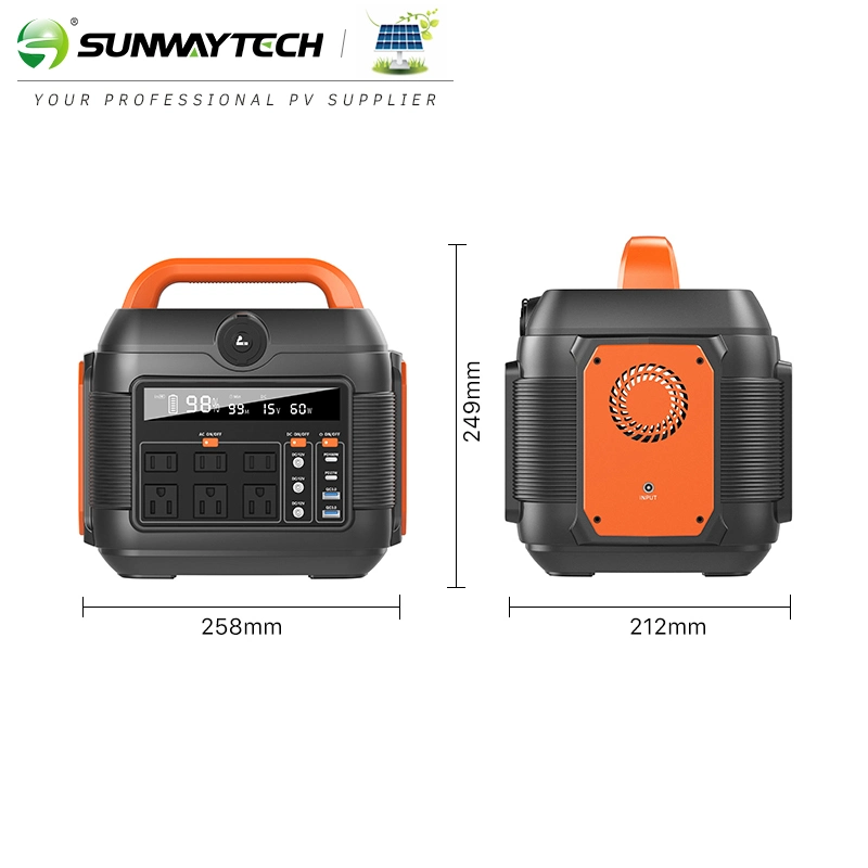 Sunway portátil Power Station 40ah 14,4V 600W 576wh Energía Solar Sistema externo de banco de baterías de almacenamiento