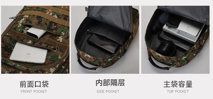 55L Camouflage Waterproof Mountaineering Bag Combination Backpack Detachable Sports Hiking Backpack