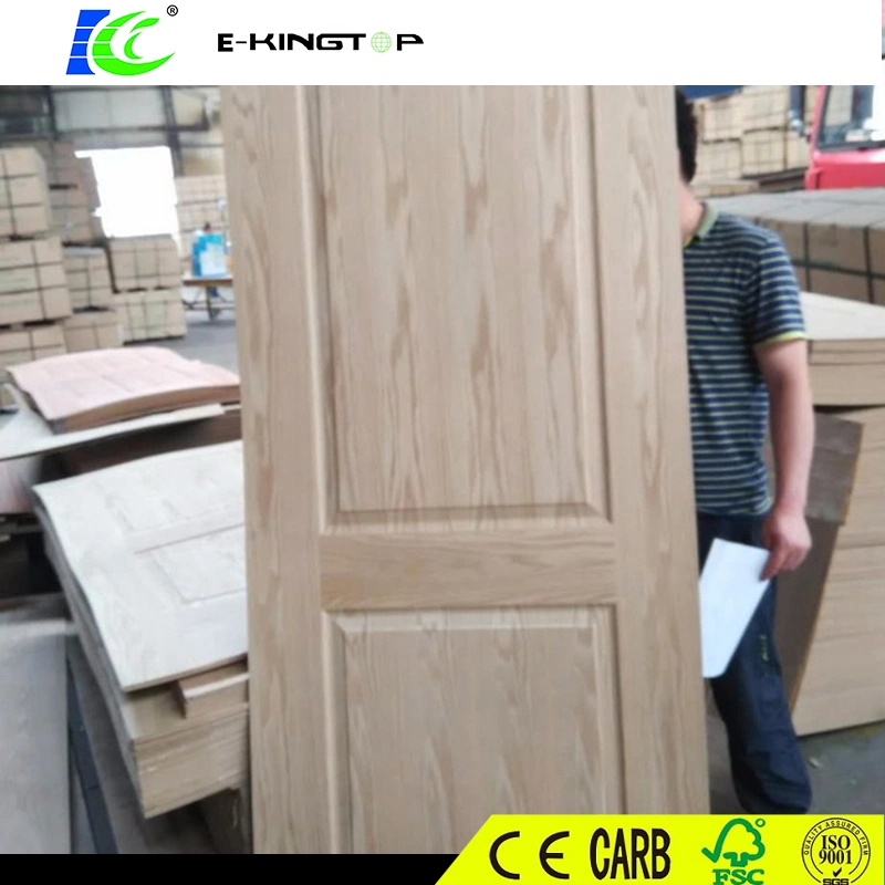 Factory Price Melamine or Veneer Moulded HDF Door Skin with 3.0-4.0mm