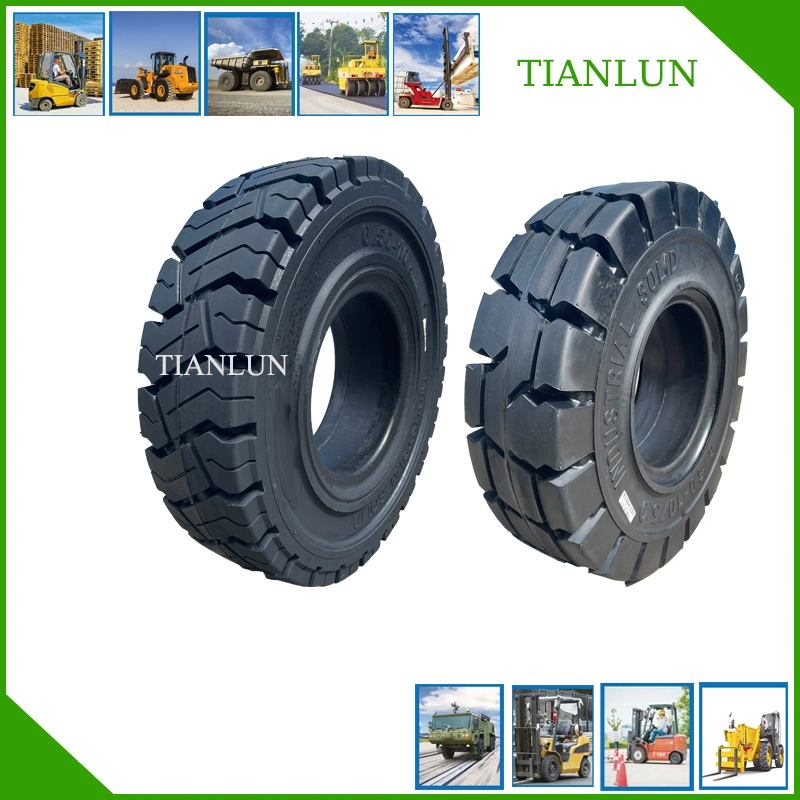 Press-on Solid Scraper Forklift Mining Dump Truck Scissor Lift Tractor Reach Stacker Trailers Boom Lift Industry Skid Steer Solid Tire/ Solid Tyre (22*10*16)