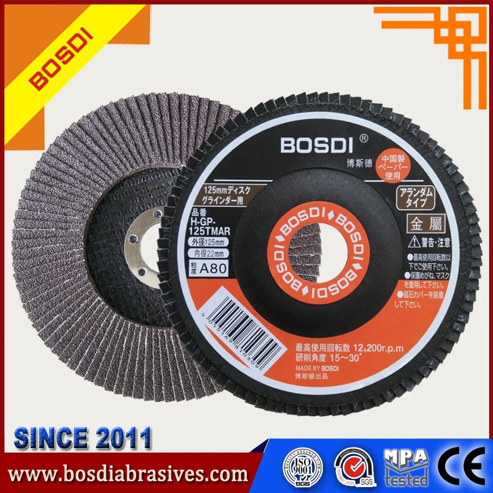 Disco/disco/rueda de aleta 5inch de alta calidad, disco/disco/rueda de amolado, disco abrasivo/rueda/disco