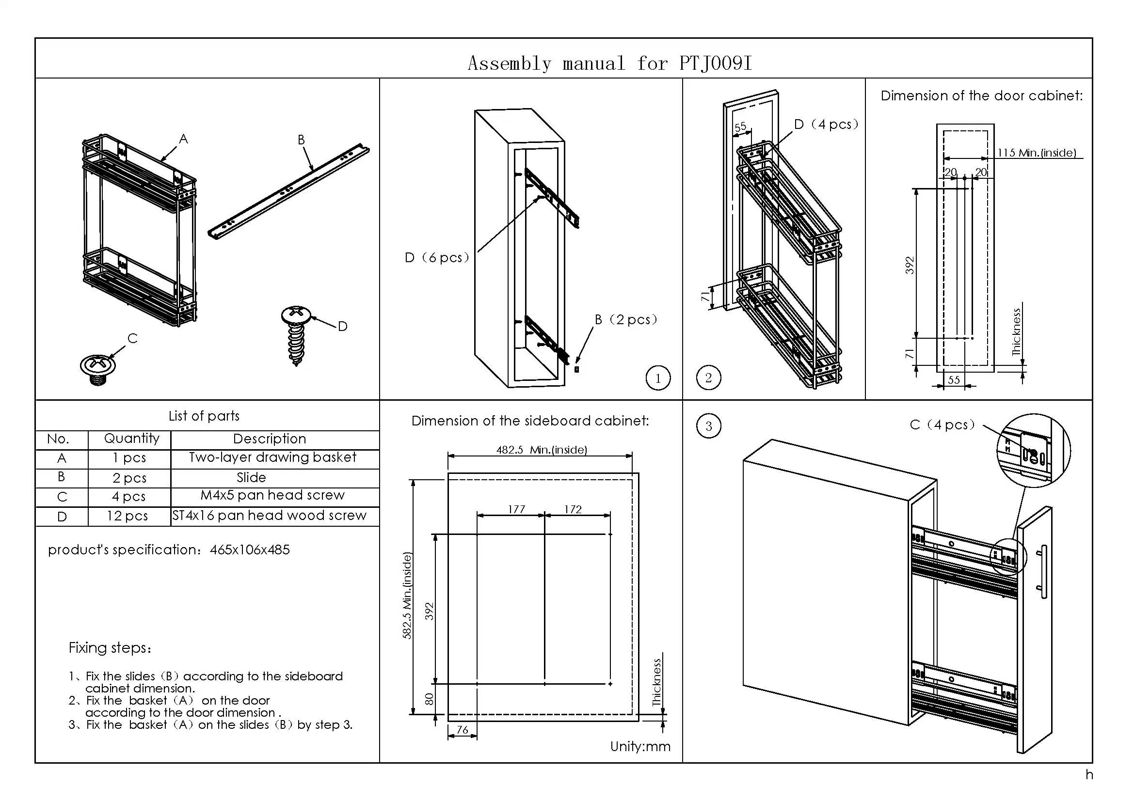 Condimento Wellmax menaje de cocina angosta de 2 capas de metal cromado saque lateral para la base de almacenamiento de cable armario rack de la cesta