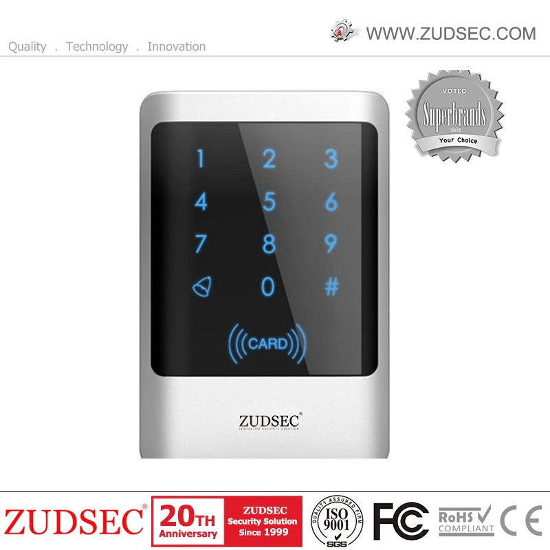 IP68 Waterproof RFID/IC Metal Touch Digital and Card Swipe Access Control Keypad/Standard Alone Card Reader with LED