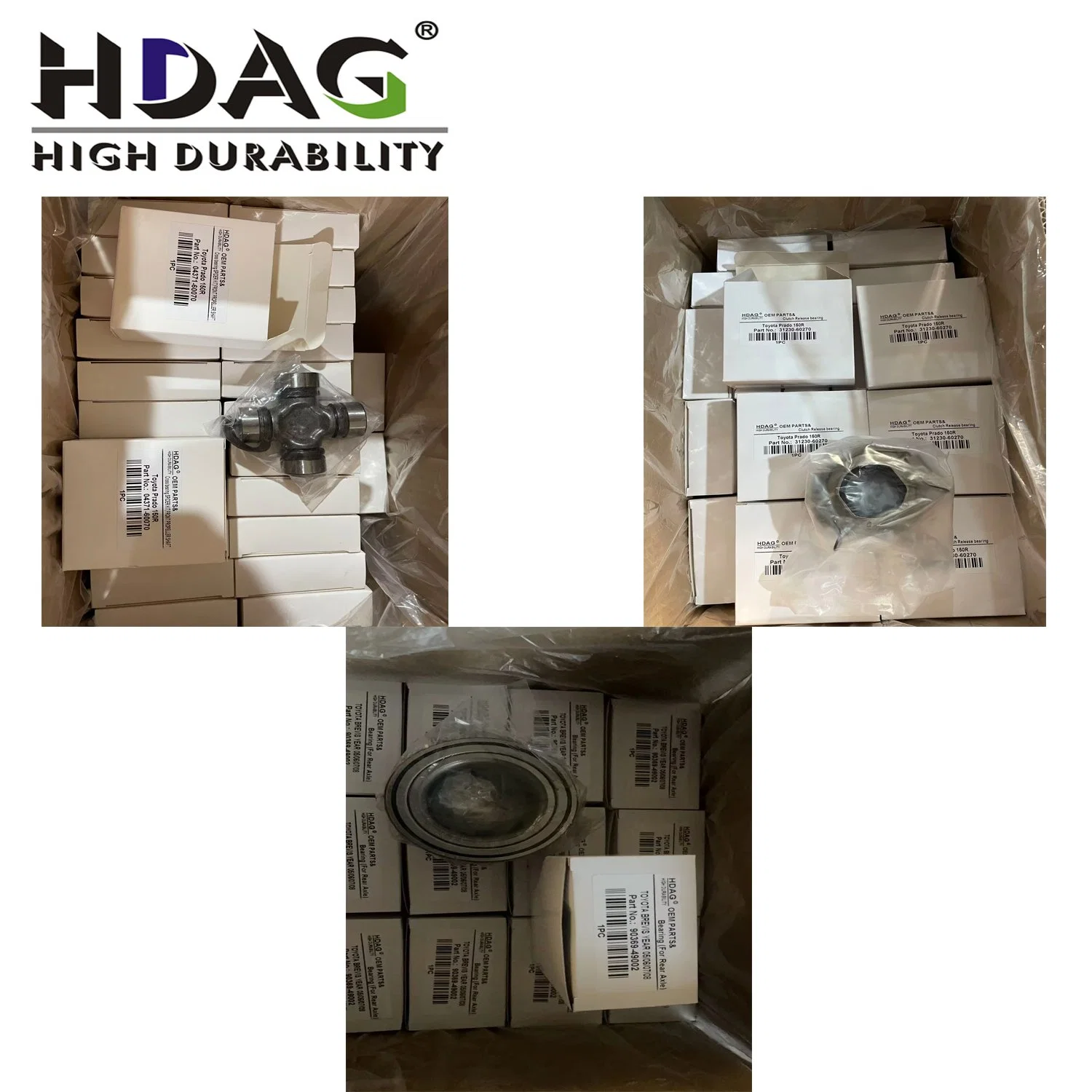 Hdag-Kreuzlager Spider Kit OEM Factory Kupplungsausrücklager Auto Radnabe Lager passend für Toyota Lexustacoma 4runner Avensis Vios Landcruiser Dyna Prado