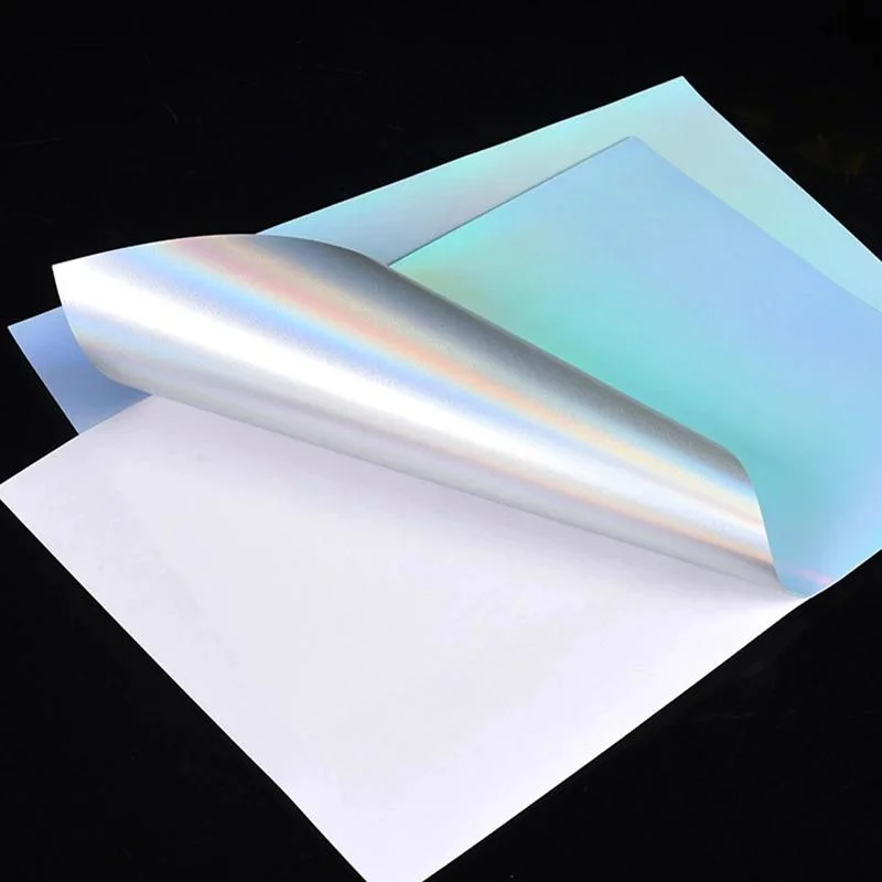 Custom Printable Holographic Waterproof Rainbow Sticker Paper for Laser