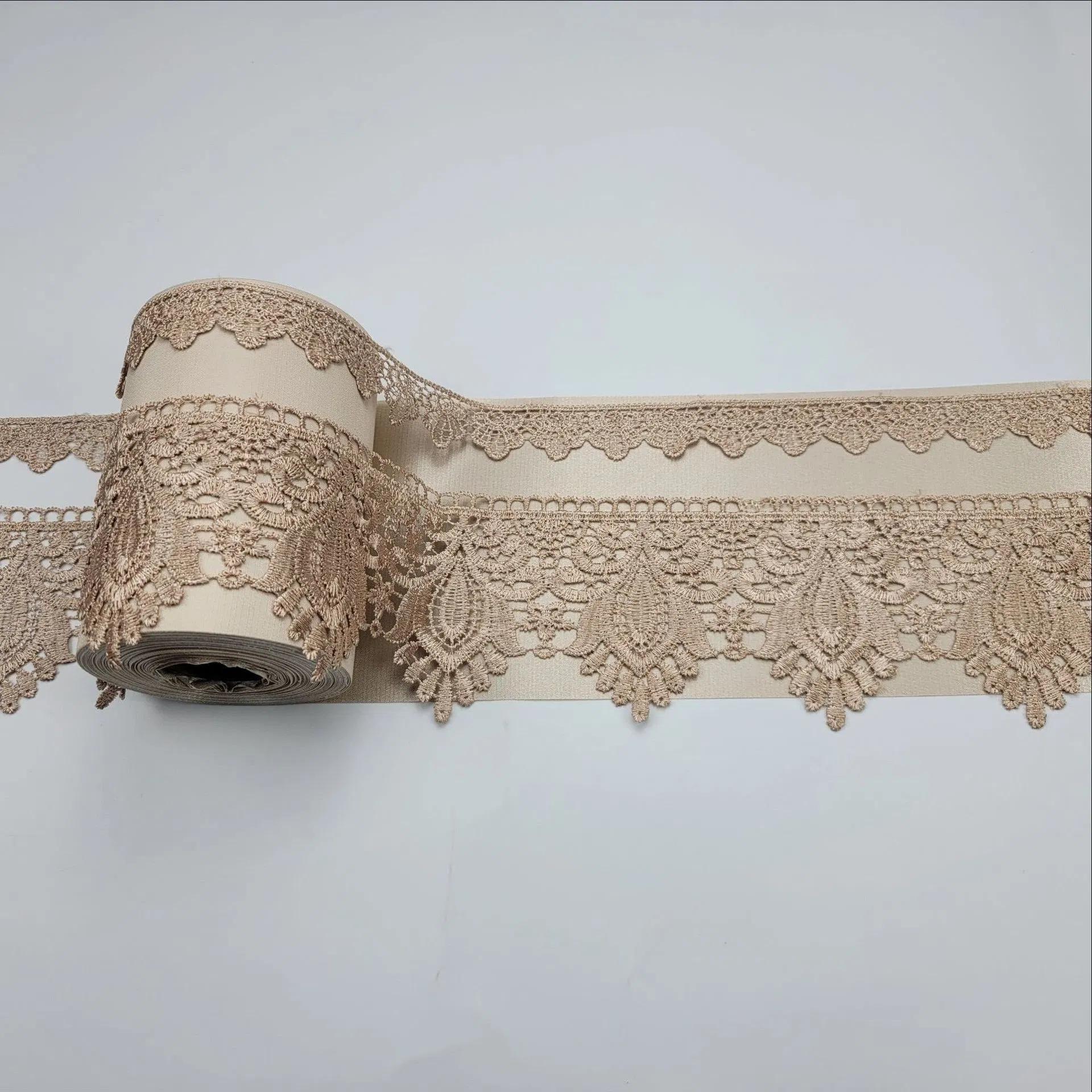 Royal Fancy Style Cotton Embroidery Lace Fabric for Curtain Accessories