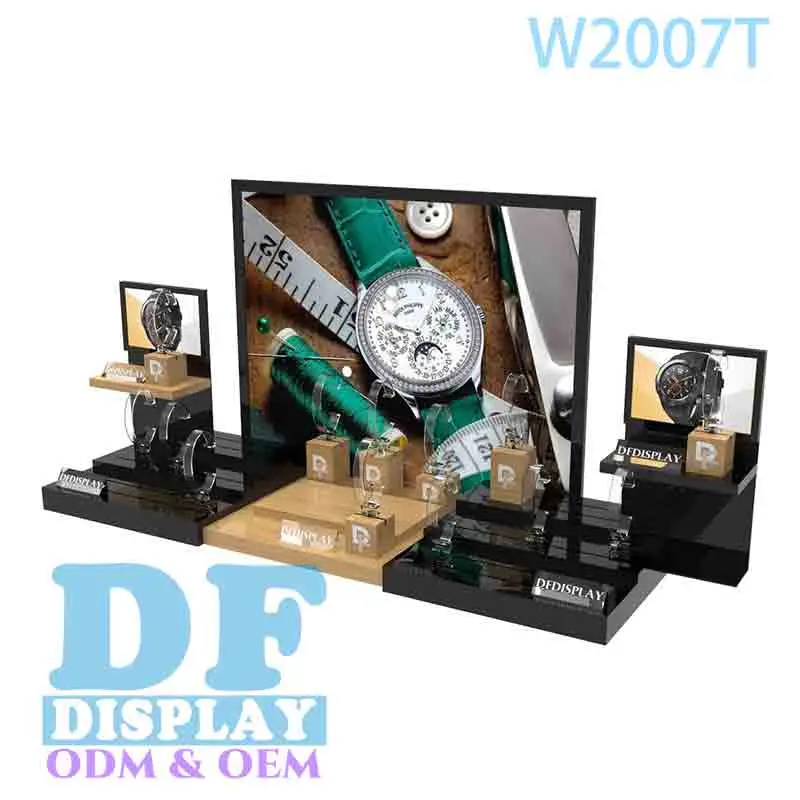 Watch Display Counter Top Acrylic Wrist Watch Tray Display Stand Wrist Smart Watches Stand Showcase Acrylic Watch Display