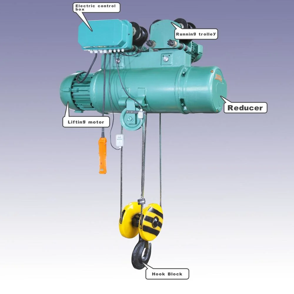 Custom Portable Hook Building 5 Ton Wire Rope Hoist