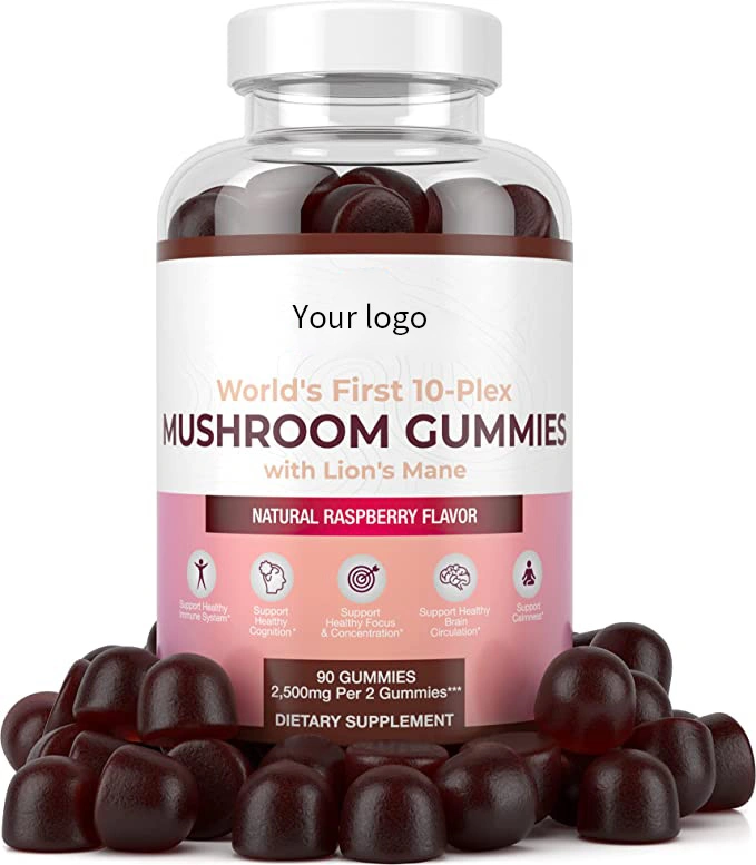 OEM Fiber Vegan Mushroom Gummies Best Mushroom Supplements Support Immune System