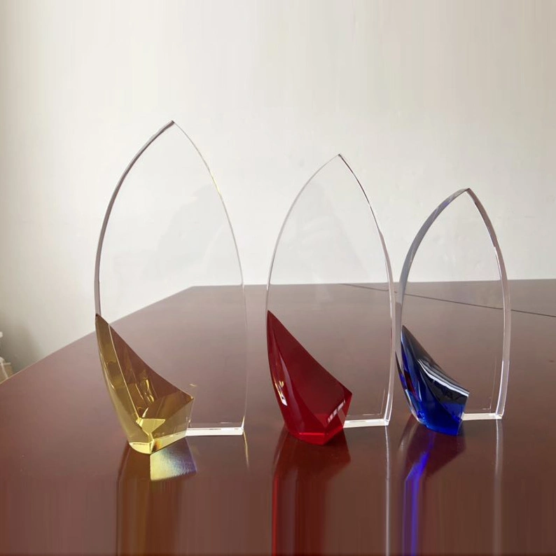 Trofeo de cristal color Crystal Awards