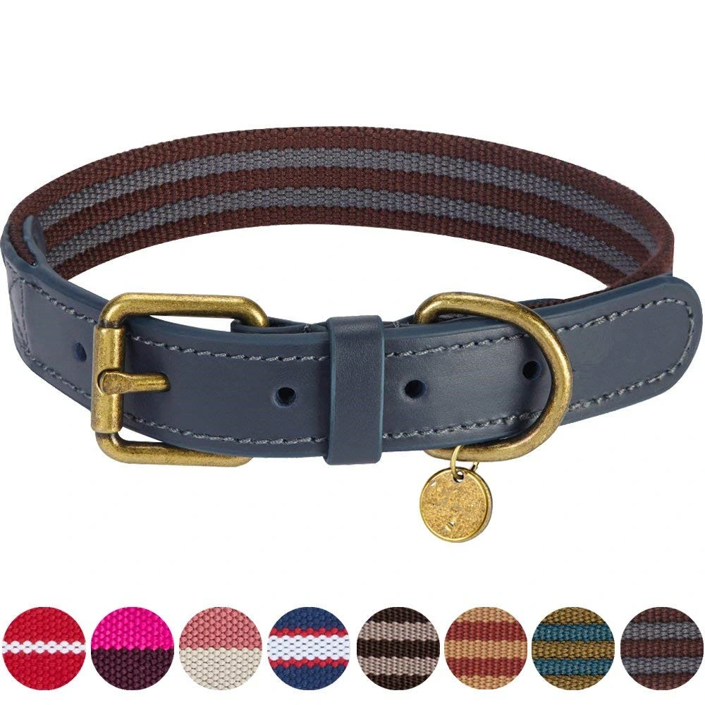 High quality/High cost performance Round Soft Leather Dog Pet Collar with The Latest Design