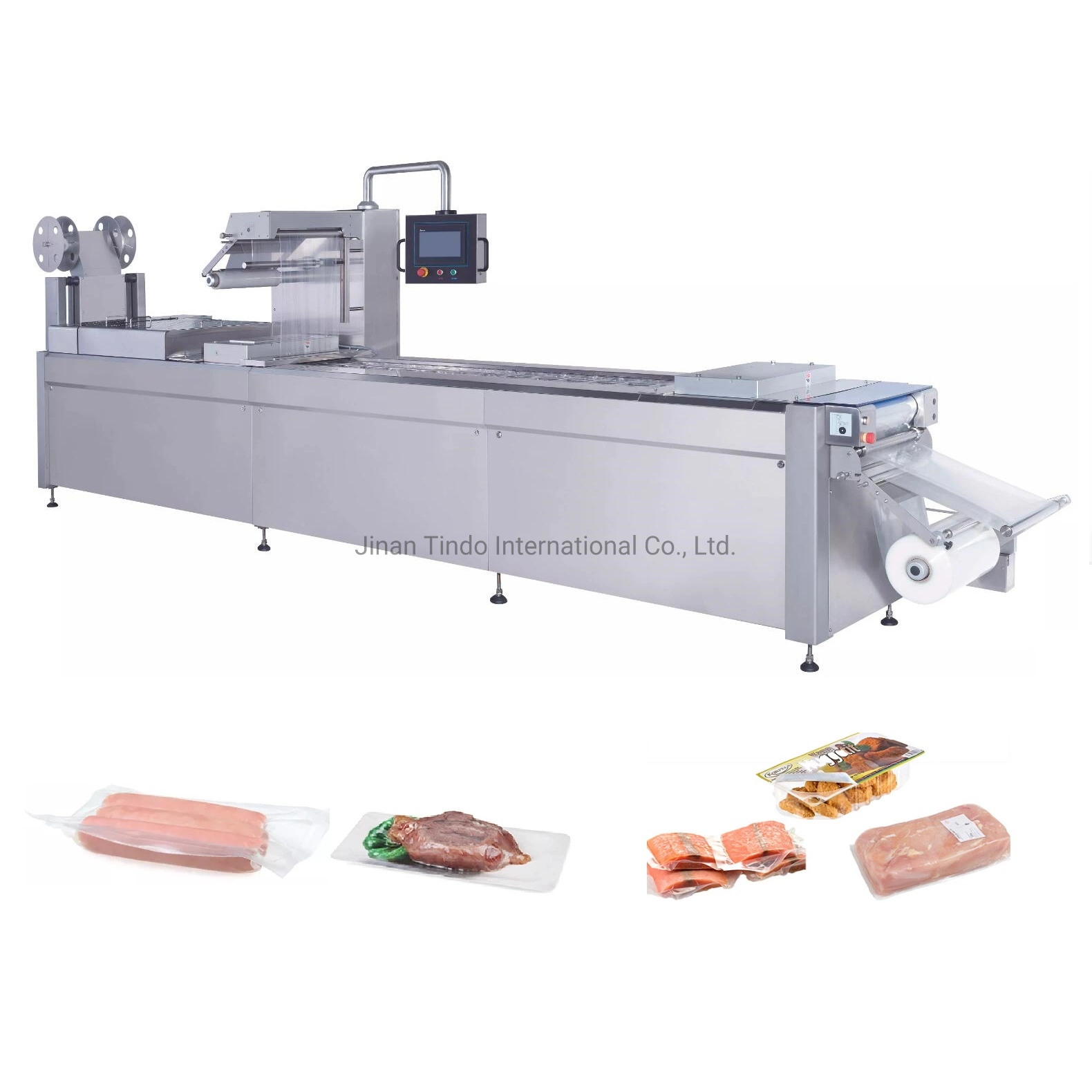 Frozen Seafood Tilapia Tuna Salmon Fish Fillet Processing Automatic Vacuum Packing Machine