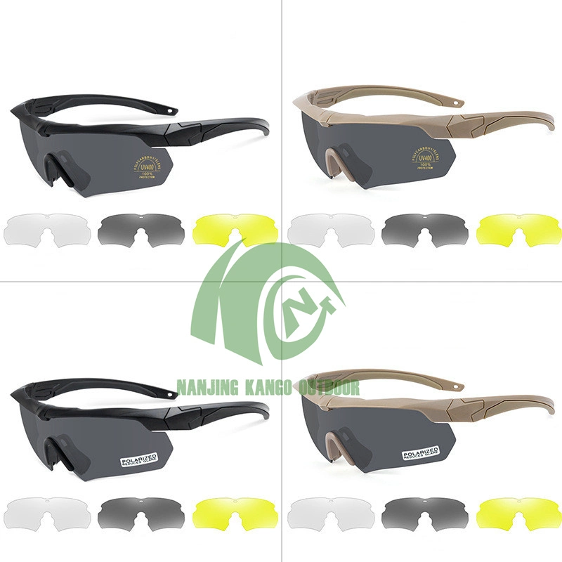 Protection UV demi-cadre en TPU anti-impact KANGO sécurité de tir tactique Lunettes