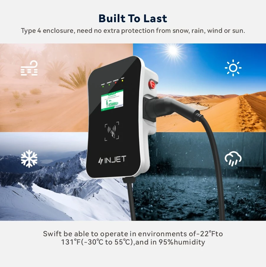 Weeyu WiFi Ocpp1,6j RS-485 CE RoHS lista alcance Charging7kw rápido 11kW 22kw Tipo de cargador de coche eléctrico estándar IEC 2 Estación de carga Ev