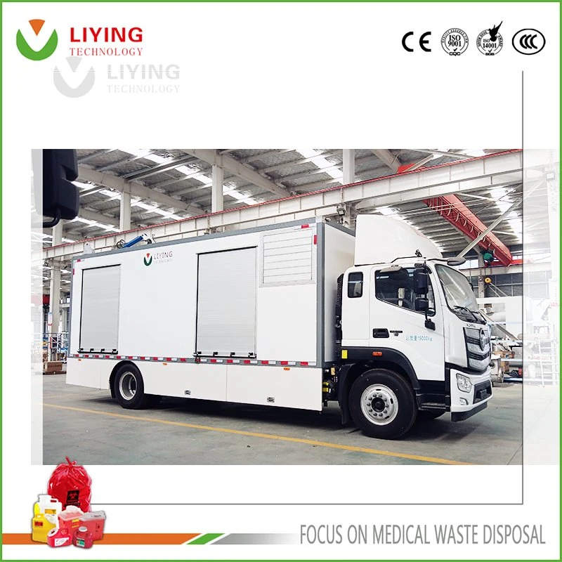 Customized Harmless Hospital Solid Medical Waste Microwave Disinfection Vehicle-Mounted Disposal Equipment