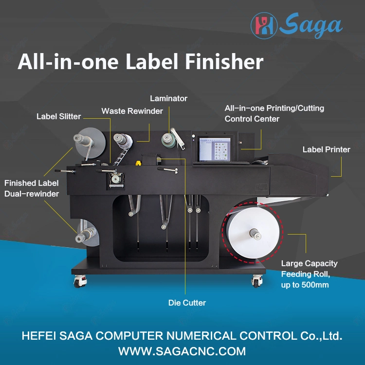 Saga All-in-One Label Printing/Cutting Control Center Cutter for Sticker