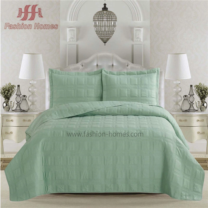 Chinese Imports HS-11655 High-End Soft 100% Polyester Microfiber Embroidery Quilt Cover Bedspread and Quilt Set