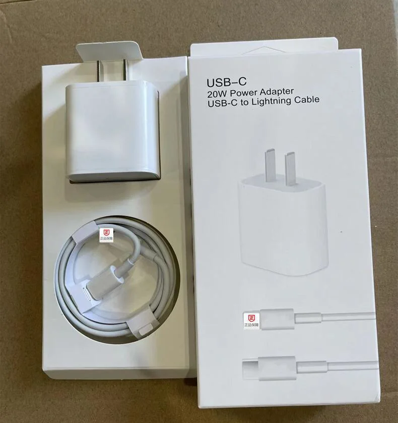 20W Pd USB-C Power Adapter USB-C to Cable Charger Set for iPhone