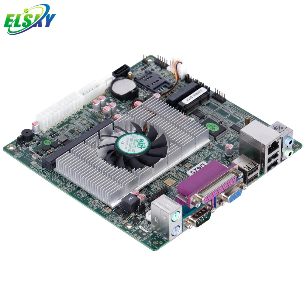 Elsky Cheap processeur Intel i3 2ND D425e double coeurs CPU 1.8G 4 Go de mémoire DDR3 Mini-Itx HDD SATA avec ventilateur de carte mère.