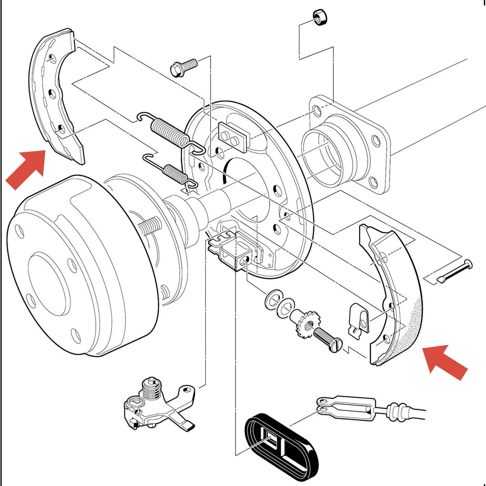 Factory Direct Sales Golf Cart Brake Shoes Ezgo TXT Brake Shoes 70794-G01