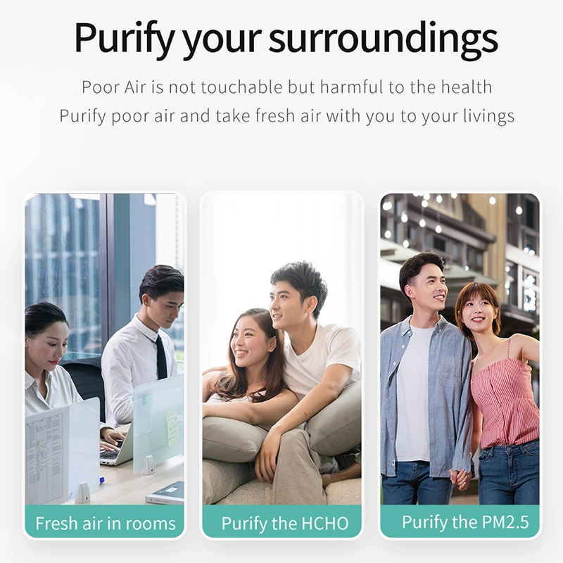 Air Purifiers with Car Holder Stock Necklac Air Purifier, Portable Wearable Personal