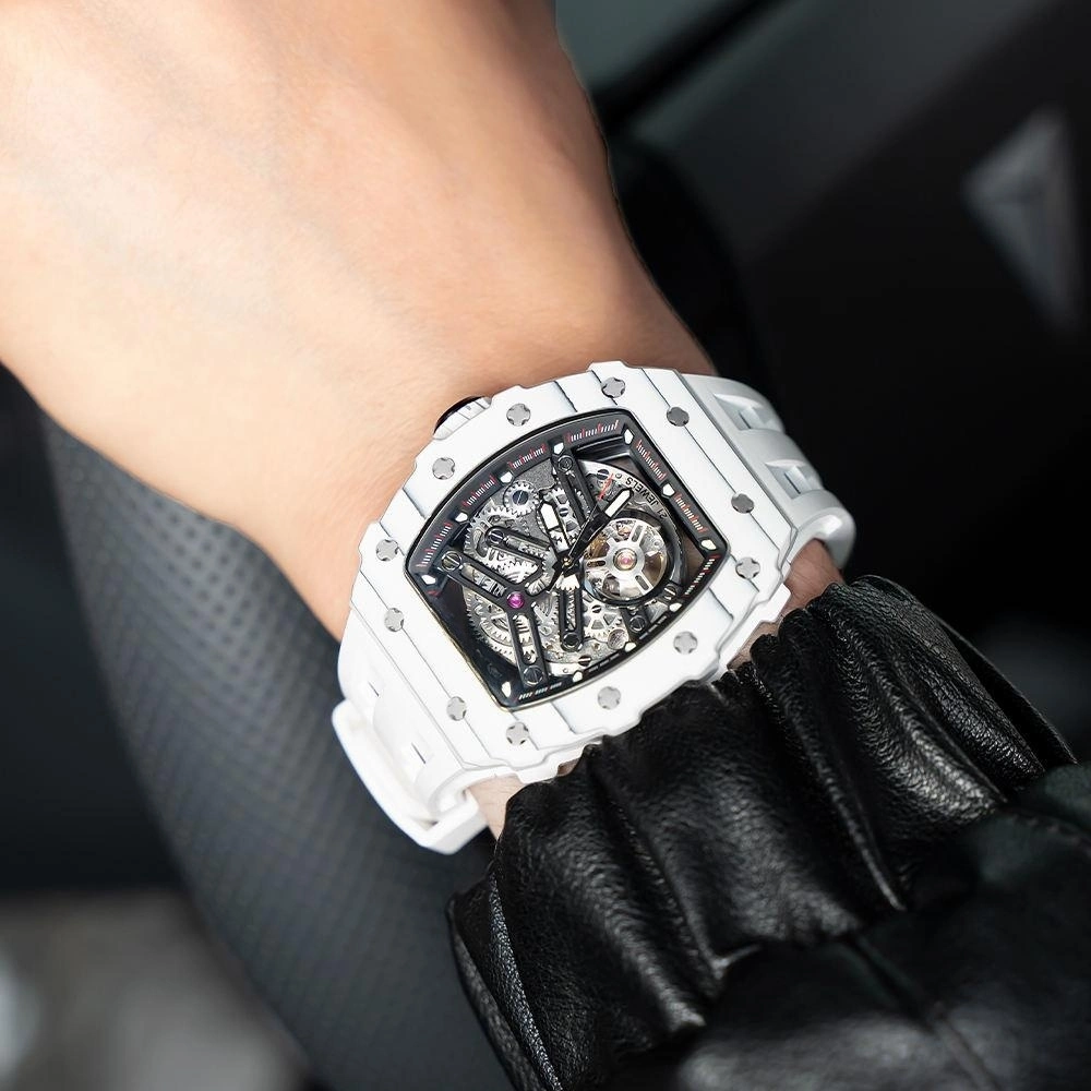 Luxury Mechanical Watches Men's White Waterproof Automatic Watches Wholesale/Supplier