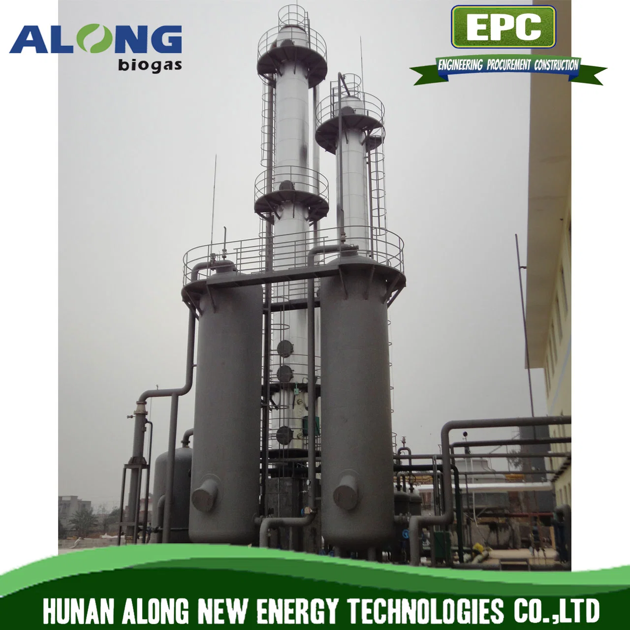 Wet+Dry Type Biogas-CNG Scrubber Desulfurization and Decarburization Upgrading Purification System