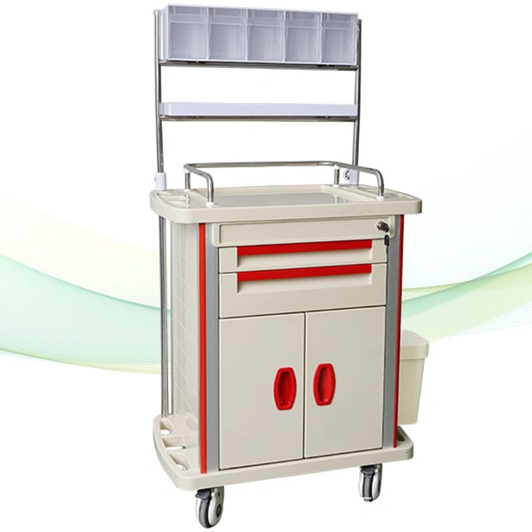 Wholesale/Supplier Hospital Clinic Medical Furniture Wheel Emergency Treatment Medicine Trolley Crash Cart