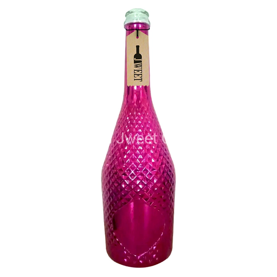 Custom Decorative Colorful Champagne Glass Bottle 750 Ml