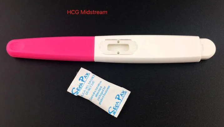 اختبار سريع لاختبار تشخيصات الحمل في HCG (حافظة الشريط) خطوة واحدة