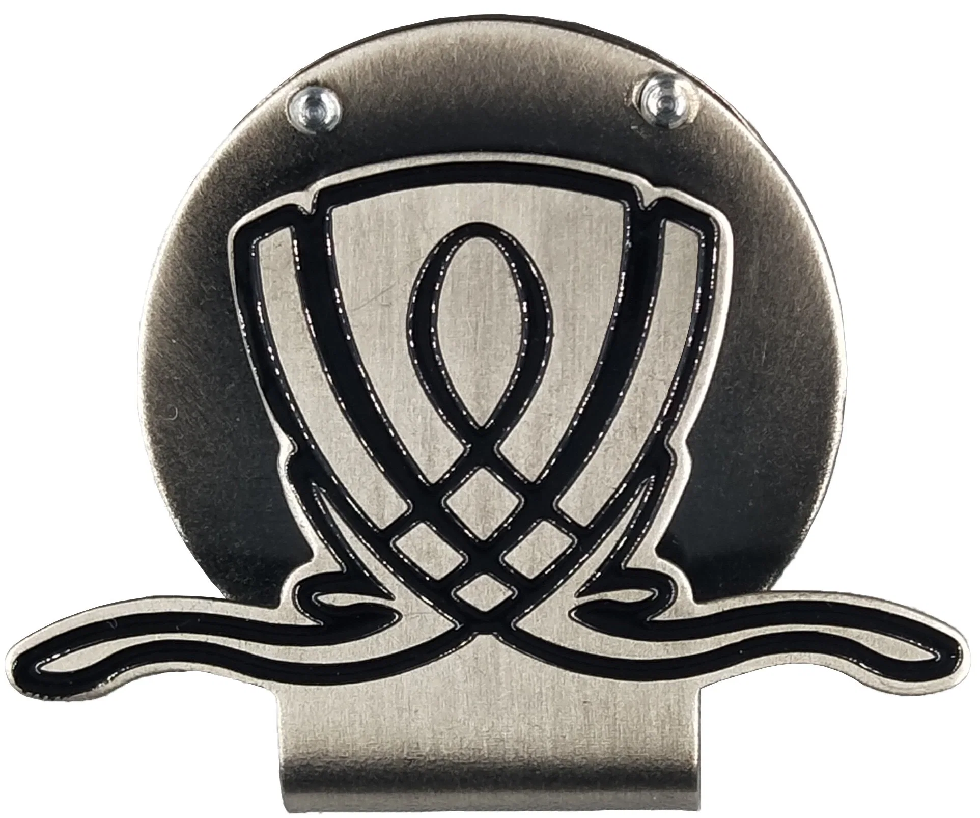 El emblema del logotipo en blanco Marcador de pelota de golf personalizado imán Herramienta Divot Metal Golf Hat Clip