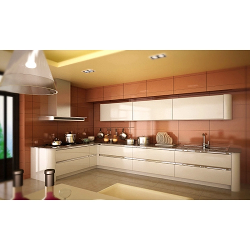 White High Gloss Lacquer Kitchen Design High End Kitchen Furniture