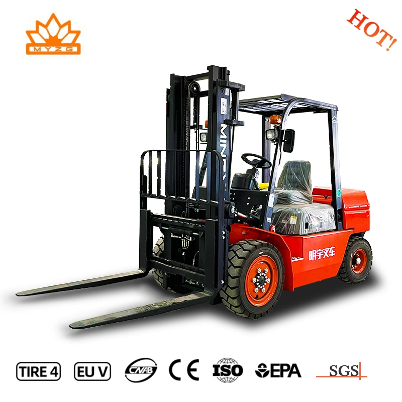 Fast Delivery Electric Forklift LPG Forklift 3.8ton Triplex Full Free Mast Diesel Forklift for Working in Container