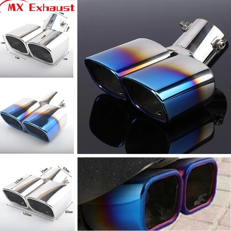 High Temperature Resistant Painted Exhaust Tips Titanium Customize Car Muffler Exhaust Tips Pipes