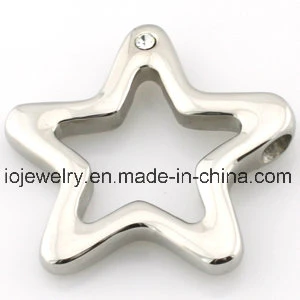 Custom 316 Stainless Steel Anchor Charm Pendant with CZ