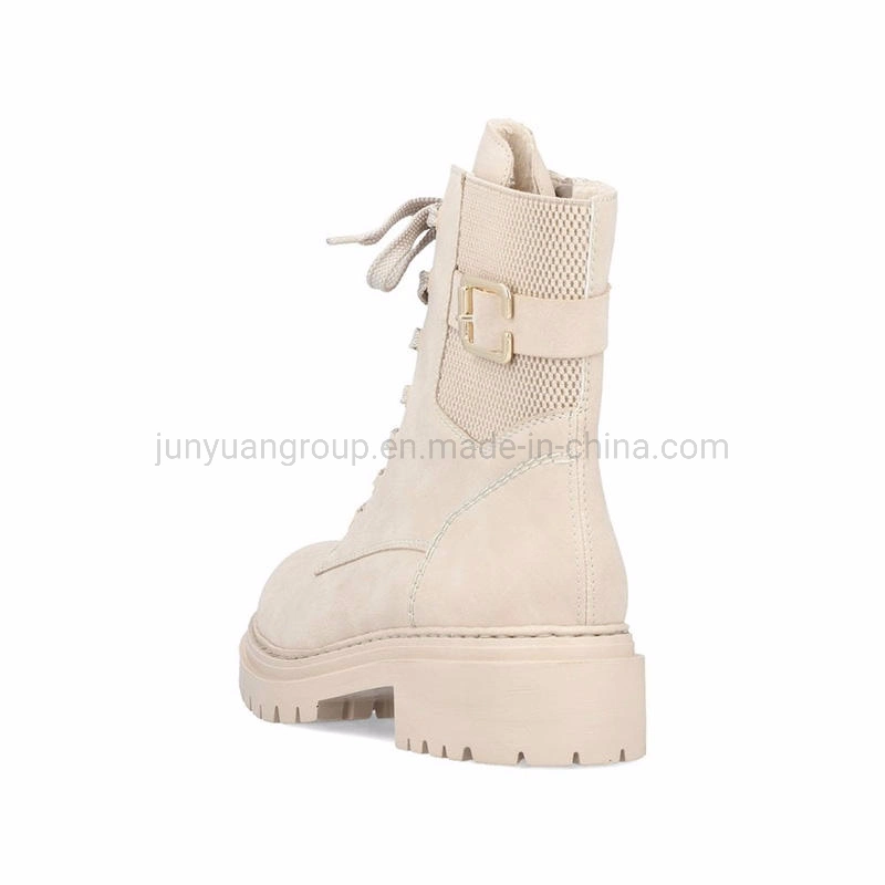 Fashion Winter Autumn White Work Office White Black Ankle Warm Leather Women&prime; S Boots