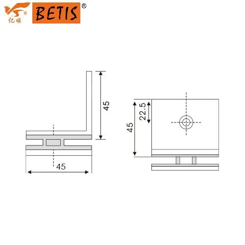 China Duche - vidro - fabricante de hardware 304 - fixação de patch em aço inoxidável grampo de montagem em parede para serviço pesado